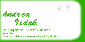 andrea vidak business card